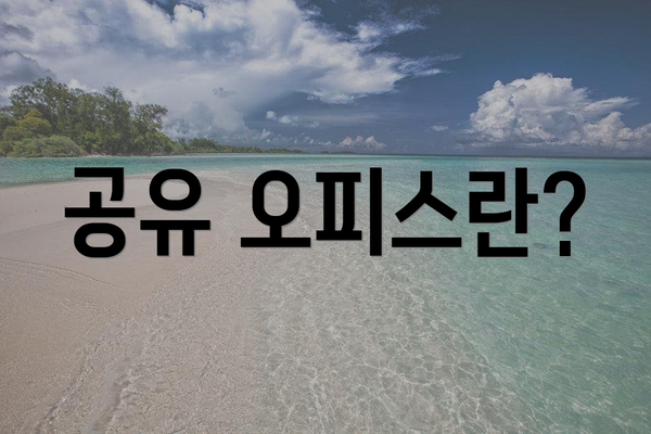 공유 오피스란?