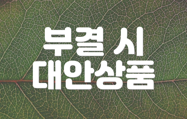 부결 시 대안상품