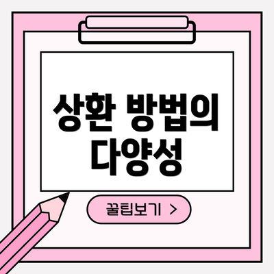 상환 방법의 다양성