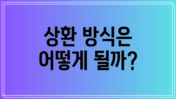 상환 방식은 어떻게 될까?
