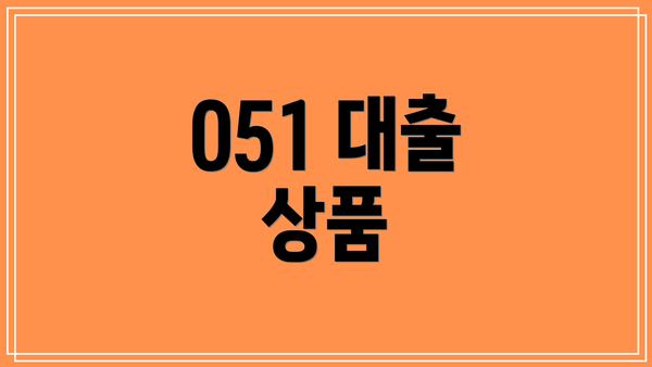 O51 대출 상품