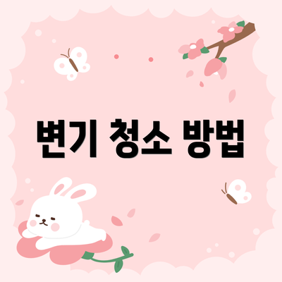 변기 청소 방법