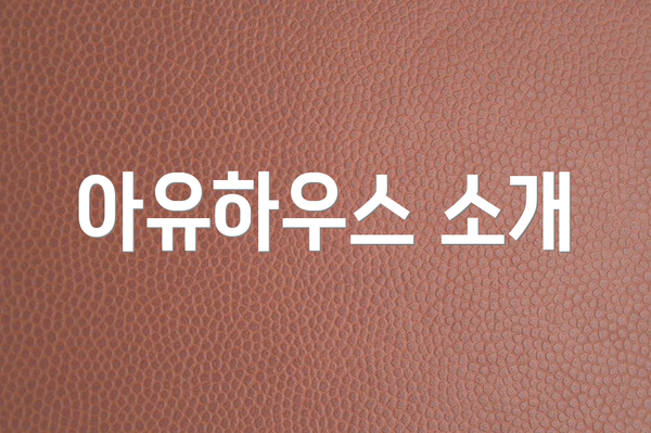 아유하우스 소개