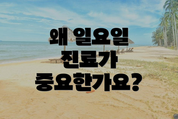 왜 일요일 진료가 중요한가요?