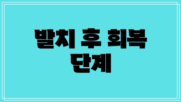 발치 후 회복 단계