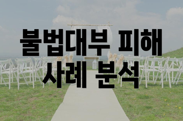 불법대부 피해 사례 분석