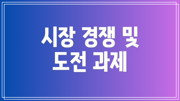 시장 경쟁 및 도전 과제