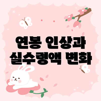 연봉 인상과 실수령액 변화