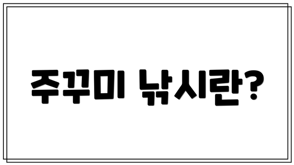 주꾸미 낚시란?