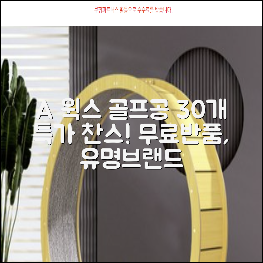 [윅스 진짜 깨끗한 볼] A+급 무료반품 로스트 골프공 로스트볼 유명브랜드, [A+ 브랜드혼합] 화이트, 30개 추천 리뷰