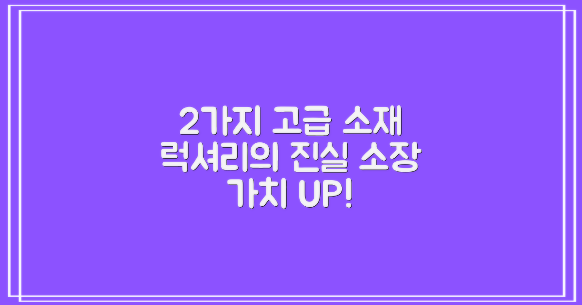 2가지 고급 소재
