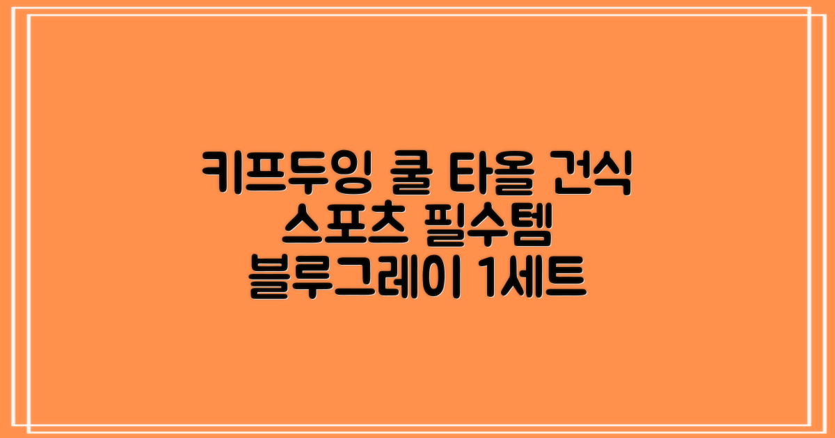 키프두잉 건식 스포츠 쿨 타올 케이스, 블루 + 그레이, 1세트 추천 리뷰